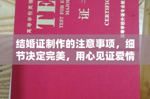 龟山结婚证制作的注意事项，细节决定完美，用心见证爱情